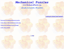 Tablet Screenshot of mechanicalpuzzles.org